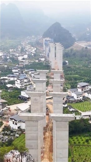 Construction site of Yangshuo Xingping section of Guizhong Expressway #highwaydevelopment#mountains
