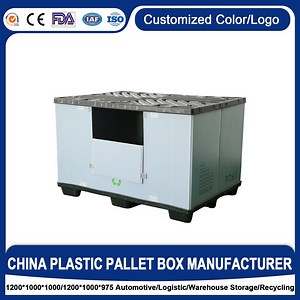 [Hot Item] 1600*1150mm Returnable Foldable Large Crate Quad Containers Corrugated Plastic Box Pallet for Warehouse