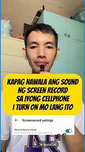 Kapag nawala ang sound ng screen record sa iyong cellphone i turn on mo lang ito #screenrecording #screenrecordfixerror #fyp #tips #tutorial | Emer Tv