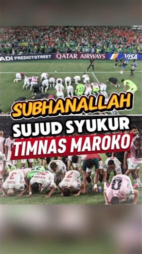 GLORY TO GOD: MOROCCO TEAM PERFORMS COLLECTIVE PROSTRATION AFTER DEFEATING THE NETHERLANDS