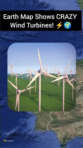 Earth Map Shows CRAZY Wind Turbines! ⚡🌍