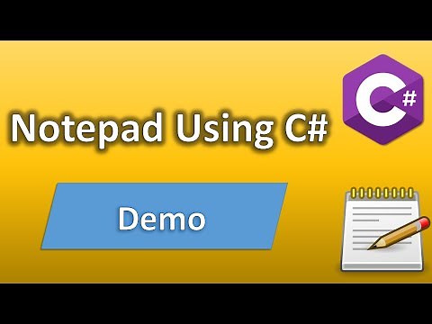 Notepad using C# - Demo | C# Beginner Tutorial