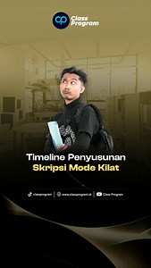 Pepatah bilang, bermimpilah setinggi langit, karena jika jatuh, maka kau akan jatuh ke awan. Jadi, kalau Sobat Insans menentukan target yang ketat, minimal ketika meleset, tidak akan jauh dari target awal yang sudah ditentukan. Tenang aja, kamu nggak sendirian kok dalam menyusun skripsi, karena kamu konsultasi bareng Mentor profesional di BSO Class Program. Cek keuntungan bimbingan bersama Mentor Class Program, di bio profil, ya. ------------------------------------------------------------ "Bers