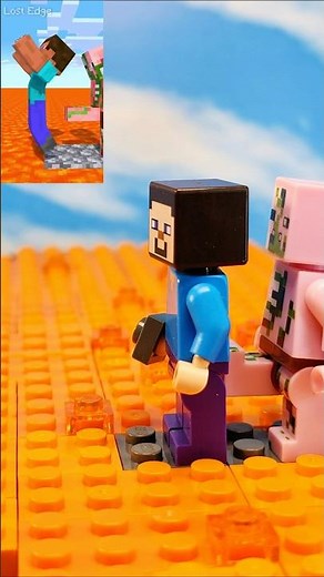 Minecraft Animation Sync to "Bones". But this LEGO! Funny moments. #lego #minecraft