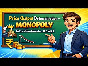 Chapter 4 Unit 3: Price Output Determination under Different Market Forms | Monopoly | CA Foundation