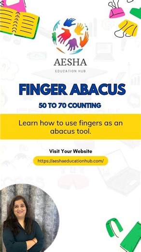 Finger Abacus Counting 50 to 70 | Easy & Fast Counting for Kids |Abacus Maths #fingerabacus #shorts