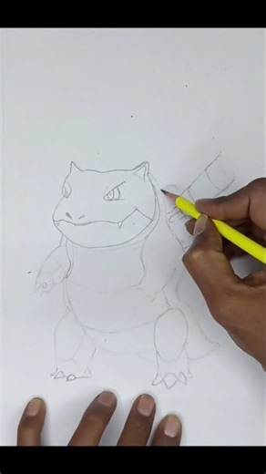 Pencil vs. Pro Art: Blastoise 🐢
