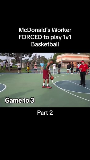 McDonald's Worker Forced to Play 1v1 Basketball - Part 2