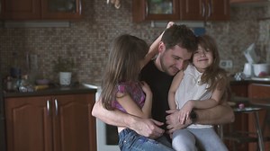 Father's Loving Bond With Daughters: Stock Footage SBV-313989425 - Storyblocks