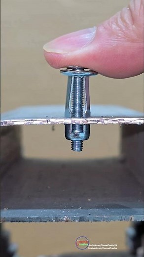 See how metal nuts lock bolts securely in place #DIY #LifeHack