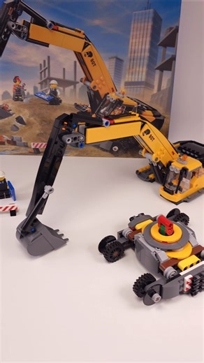 LEGO® City Yellow Construction Excavator (60420)[633 pcs] Building #shorts ‪@TopBrickBuilderLite‬