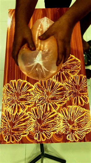 Incredible Wall Texture Design Create Using Camel Oil Tube #walldesign #texture #painting #shorts