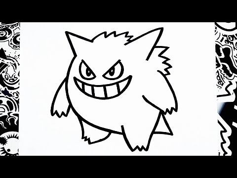 como dibujar a gengar | how to draw gengar | pokemon