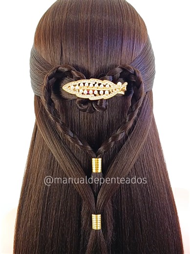 🤎 Easy hairstyle for girls ✨️ Save and share! 🥰@Manual de PENTEADOS 🌷 . . . #foryoupage #penteadosfaceis #beauty #viral #hairstyle