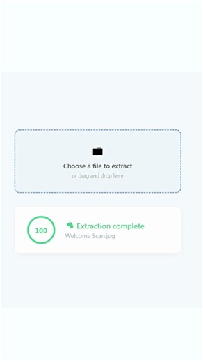 How to Create a Smooth File Extraction UI with HTML & CSS #html #css #js #cssanimation