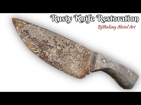 Rusty Knife Restoration | From Scrap Metal to Razor Sharp Blade!