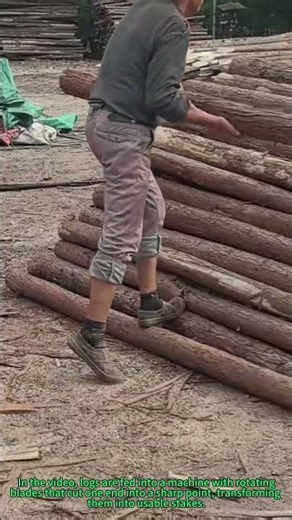 Log Sharpening: Efficiently Making Wooden Stakes with Machinery – Woodworking Essential