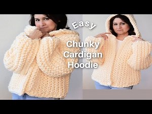 Crochet Chunky Cardigan Hoodie - EASY!
