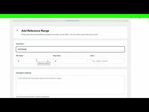 How to Add a New Reference Range in MyLabScope