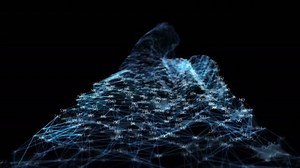 Abstract Motion Digital Polygon Random Digits Plexus Data Networks Alpha Matte