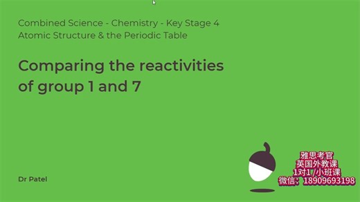 英国老师教GCSE化学-16Comparing_the_reactivities_of_Group_1_and_7_elements