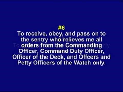 The Eleven General Orders of a Sentry