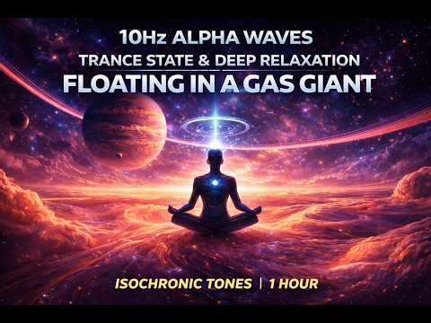 Alpha Wave Meditation | Deep Space Relaxation & Trance State | 10Hz Isochronic Tones | 1 Hour