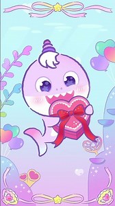 Move your finger to be Unicorn Shark's Valentine💕 #babyshark #shorts