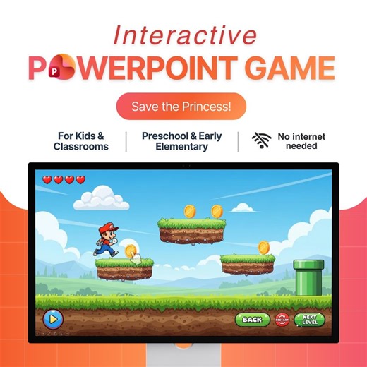 Save the Princess – Interactief PowerPoint-spel voor kinderen | Educatieve platformgame met vragen | Klaslokaal- en thuisschoolactiviteit - Etsy Nederland
