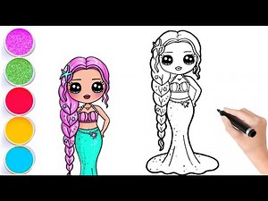 Princess Drawing || How To Draw LOL Surprise Merbaby || Step By Step Drawing