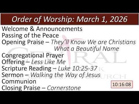 Worship Service MARCH 1, 2026