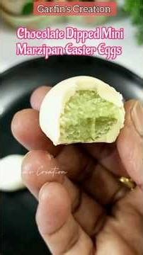 Chocolate Dipped Mini Marzipan Easter Eggs #eastereggs #marzipaneastereggs #marzipan