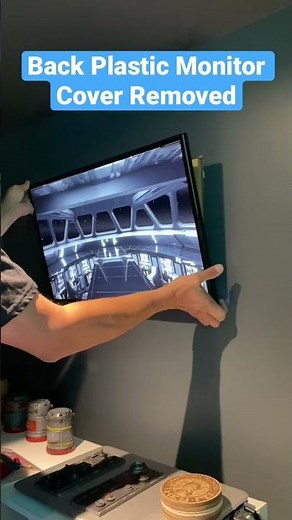 How to flush mount a computer monitor on a wall with only drawer magnets!