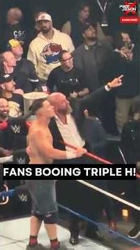 FANS BOOING TRIPLE H! #tripleh #johncena #wwe #snme