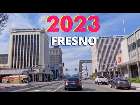 Driving Around Fresno California, Downtown Fresno 2023