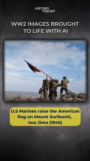 WW2 Image Brought To Life: American Marines Raise The Flag At Iwo Jima