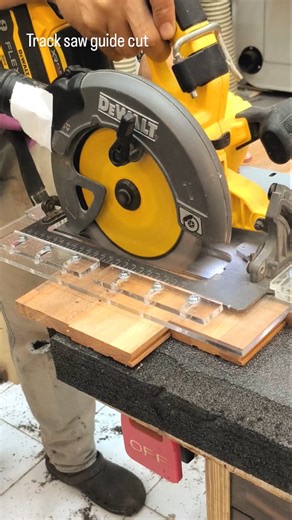 A short track saw guide cut from the local brand "Woodenjoy" for fast, easy and precise cut short wood without compromise. #woodworking #diy #tips #plywoodworking | Plywoodworking Tips & Trick