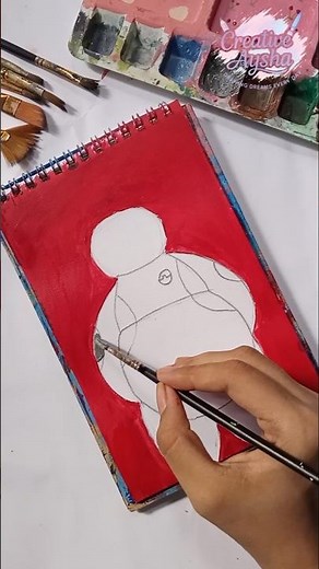 "How to Draw Baymax | Easy Drawing Tutorial 🩷"#BaymaxArt #DrawingTutorial #BigHero6 #CreativeAysha