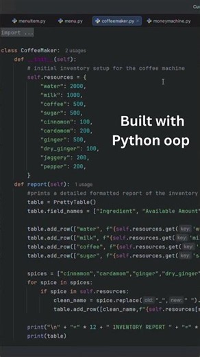 Python Coffee Machine Project | Let’s make cappuccino