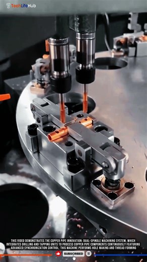 Copper Pipe Innovation: Dual-Spindle Machining System #tech