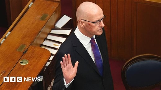 John Swinney sworn in as Scotland's first minister