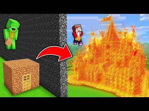 Mikey and JJ: Elemental Build Battle (Minecraft Maizen)