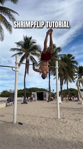 CALISTHENICS & STREETWORKOUT on Instagram: "Shrimpflip Tutorial🔥 @calisthenixpro Read the caption below for the full breakdown ⬇️ Step 1: Skin the Cat Start by performing a Skin the Cat. If your legs get stuck under the bar, the main issues are usually hip compression and core control. Work on ground compression drills and deep squat holds to build the mobility and strength needed to pass your legs smoothly. Step 2: Add a Small Swing Add a small pendulum swing. Keep the forward and backw