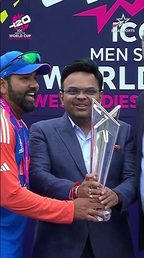 #RohitSharma & Co. lift the ICC Men's T20 World Cup 2024 Trophy