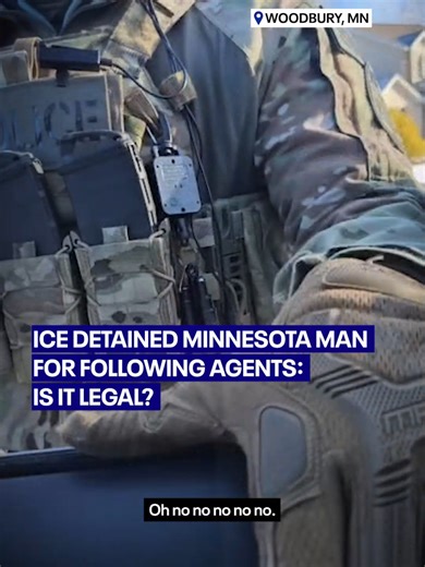 A Woodbury man says he was detained by ICE agents for more than nine hours because he followed them, marking a new battle over First Amendment rights. The encounter began in a grocery store parking lot and escalated after agents warned Ecklund he would face arrest if he continued to follow them. During a third interaction, Ecklund alleges agents reached into his car, placed him in a headlock, and threw him to the ground. He later displayed a black eye and facial injuries from the confrontation. 