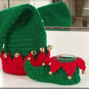 Crochet elf slippers design