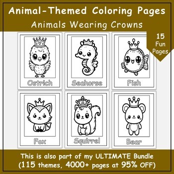 Animal-Themed Coloring Pages for Preschool & Kindergarten Learning
