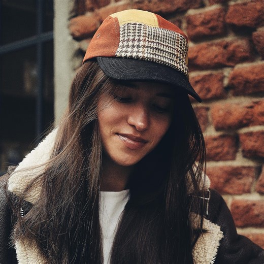 LOOP Harris Tweed Wool Patrol Cap: Autumn Colors, Adjustable Fit - Etsy