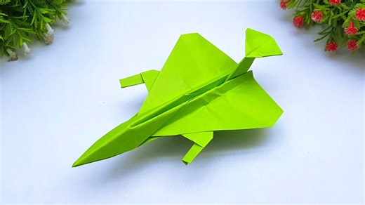 12K views · 89 reactions | How to fold origami fighter plane - Cool design origami jet airplane - DIY and paper airplane #Crafts #Origami #HandmadeCrafts | Mr. Creator | Facebook