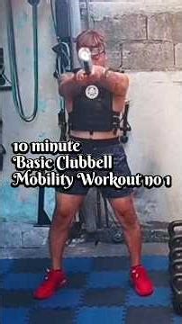 Cardio Clubbell Swing, Side Swing, Shoulder Clean Squat Side to side Clean Squat